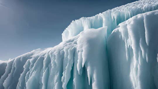 极地冰川景观视频素材模板下载