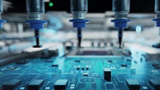 半导体制造高科技工厂精密电子视频素材模板下载