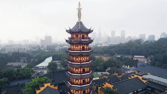 南京市古鸡鸣寺航拍风光