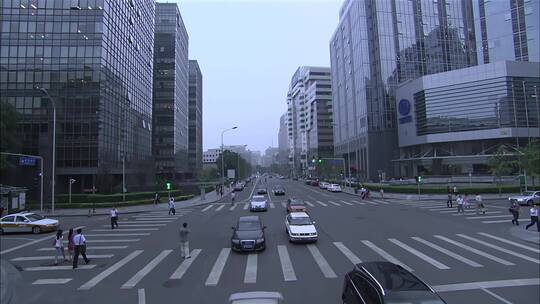 北京金融大街大摇臂拍摄12视频素材模板下载
