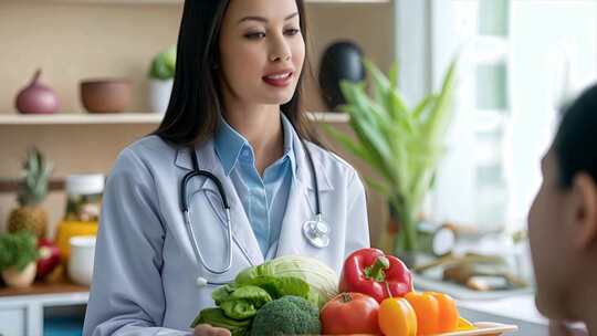 营养师为客户定制健康的营养食谱