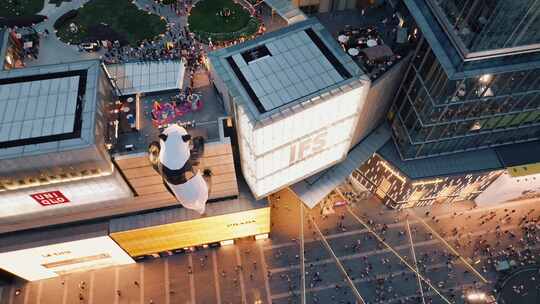 春熙路太古里航拍夜景4k