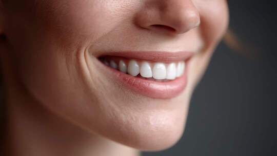 灿烂微笑展示洁白牙齿的迷人魅力