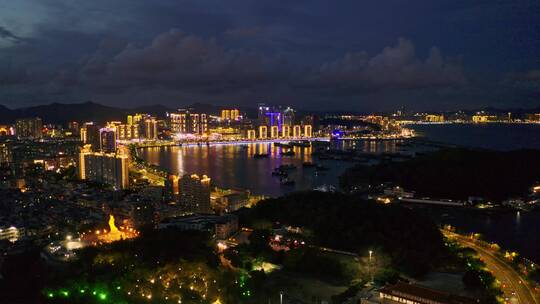 汕尾海滨城市夜景