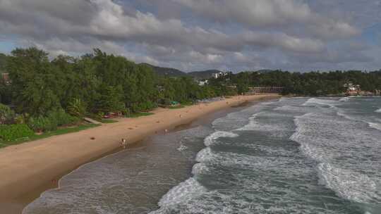 HDR泰国普吉岛卡伦海滩日落海滨风光