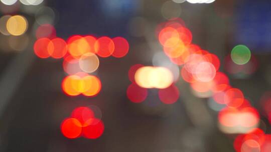 车流光斑 城市夜景空镜 广州街道