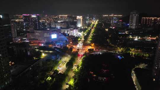 台州CBD夜景航拍