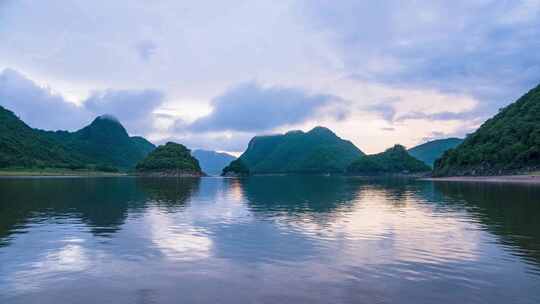 海南东方市东方小桂林傍晚航拍美景