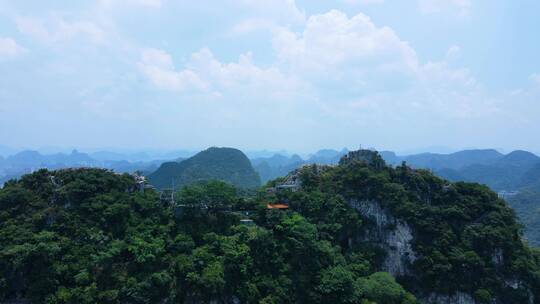 柳州航拍马鞍山城市风景