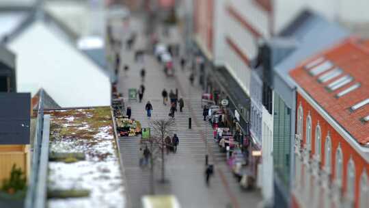 Tilt Shift，城市，丹麦，城市景