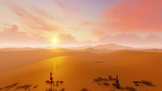 沙漠日落 沙漠 沙漠光影