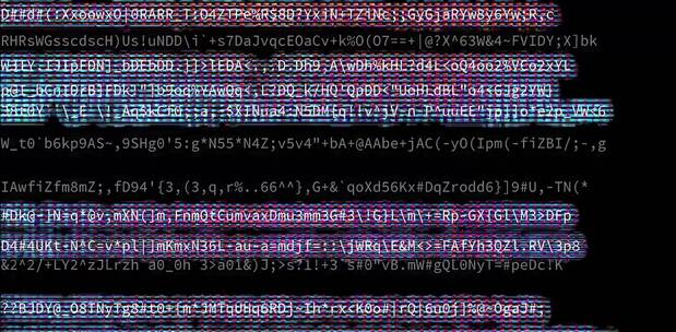乱码黑客攻击电脑崩溃