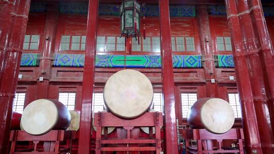 北京鼓楼上仿制的鼓