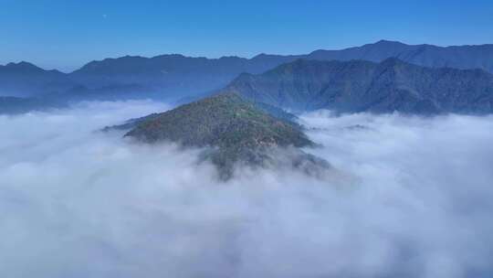 山间云海鸟瞰景观