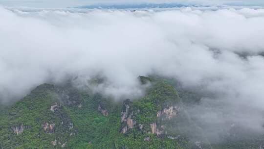 航拍高山云雾云海延时