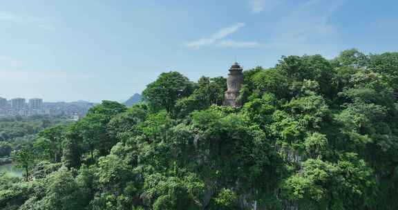 广西桂林阳朔绿水青山航拍