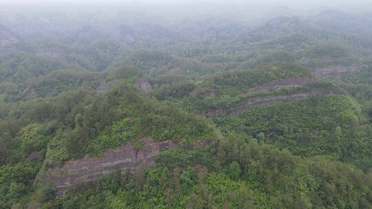 航拍湖南山川丘陵风光