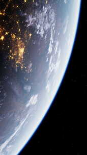 太空中的地球夜景