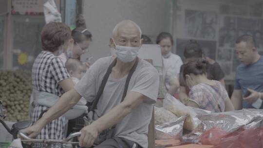 菜市场农贸市场街头行人顾客