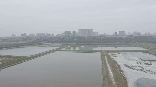 航拍山西运城盐湖景区DlogM