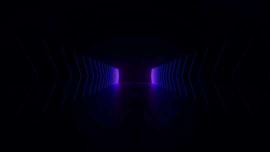紫色光的黑暗隧道