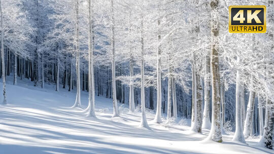 雪地雪林蓬松大雪小雪冬季冬天雪景