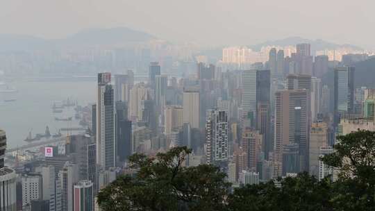 香港城市空镜俯拍