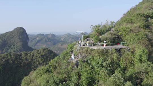 广西桂林阳朔大面山日出航拍