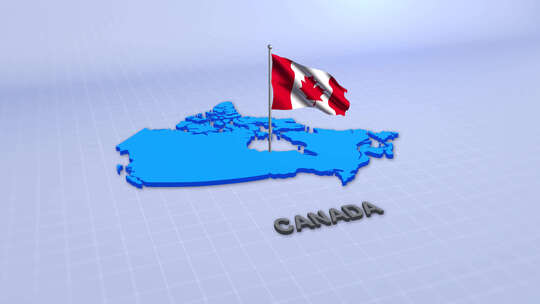 加拿大国旗地图