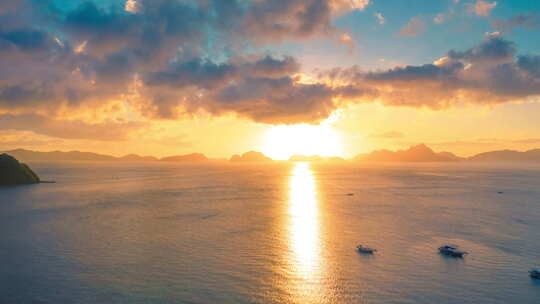 海湾 船 海岸 黄昏