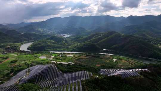 （合集）山顶光伏太阳能发电站绿色环保视频素材模板下载