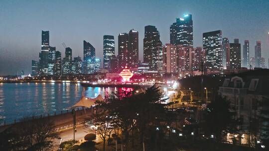 青岛浮山湾五四广场青岛夜景