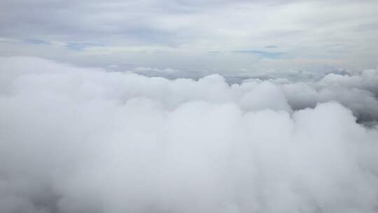 高空航拍蓝天白云平流雾云海仙境