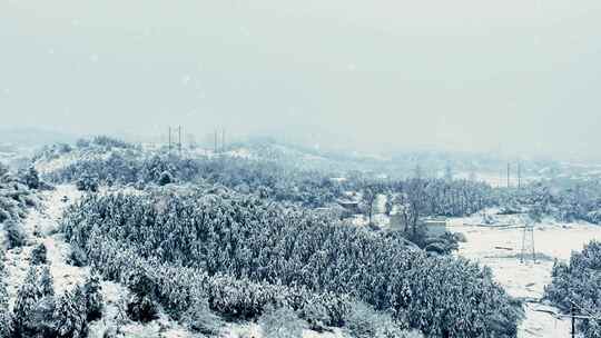 风雪归途 山村雪景 回家过年4K