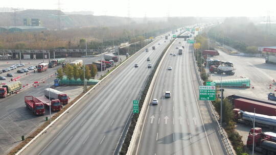 物流高速公路 高速公路 服务区视频素材模板下载