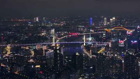 上海杨浦大桥夜景 黄浦江夜景