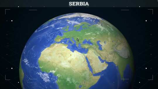 塞尔维亚地图来自地球