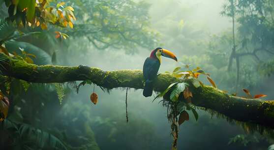 丛林中的巨嘴鸟