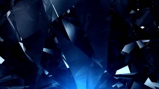 蓝色钻石折射棱角循环背景_4K