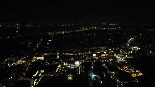 航拍江苏南京城市夜景视频素材模板下载