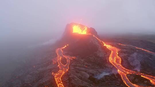 壮美的火山视频素材模板下载