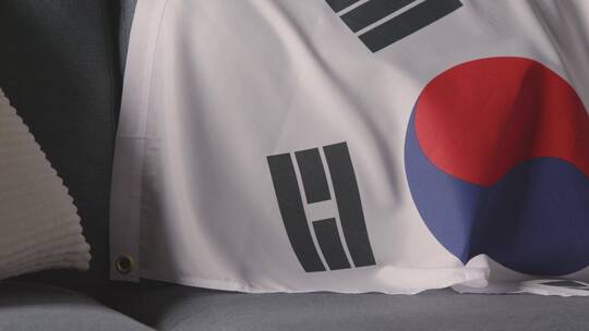 沙发的韩国国旗