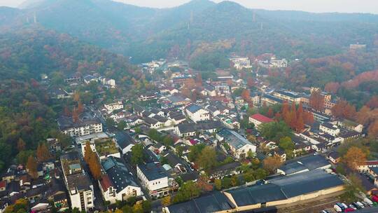 杭州上城区馒头山社区秋色航拍