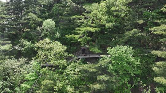 河南伏牛山山脉平顶山尧山层峦叠嶂的山峰