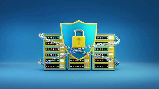 数据保护安全锁视频素材模板下载