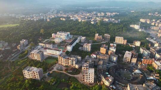 航拍福建新农村景观