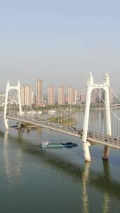 湖南长沙湘江三汊矶大桥天心阁竖屏航拍