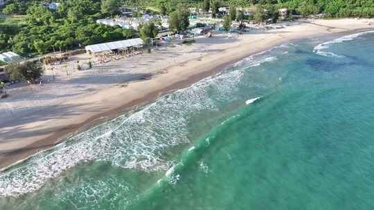 深圳南澳西冲沙滩海岸线航拍