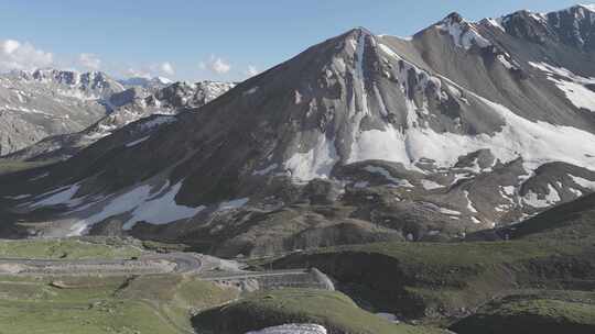 独库公路雪山航拍