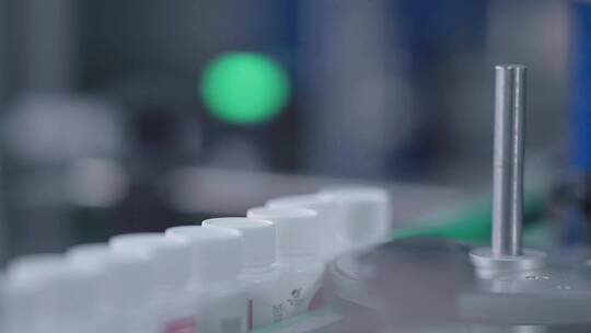 药品生产车间-药瓶扫描视频素材模板下载